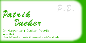 patrik ducker business card